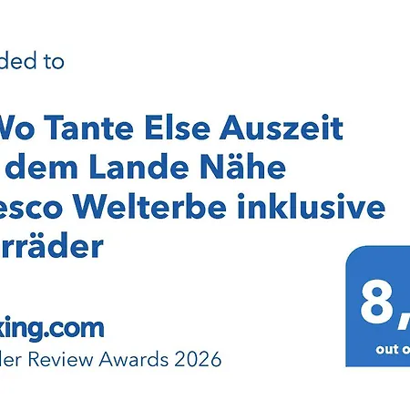 Tante Else Auszeit Auf Dem Lande Naehe Unesco Welterbe Inklusive Fahrraeder Apartman *